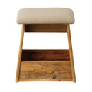 スツール 椅子 天然木 古材 サイドテーブル 腰掛け 収納スペース マガジンラック スリッパラック フリースペース ソファサイド ナチュラル 木製 北欧 【納期B】【azm-hit-202】