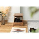 スツール 椅子 天然木 古材 サイドテーブル 腰掛け 収納スペース マガジンラック スリッパラック フリースペース ソファサイド ナチュラル 木製 北欧 【納期B】【azm-hit-202】
