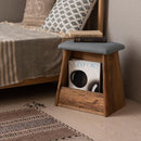 スツール 椅子 天然木 古材 サイドテーブル 腰掛け 収納スペース マガジンラック スリッパラック フリースペース ソファサイド ナチュラル 木製 北欧 【納期B】【azm-hit-202】