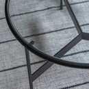 ガラステーブル センターテーブル 丸 北欧 おしゃれ スタイリッシュ ローテーブル シック モダン 強化ガラス リビング センターテーブル ソファサイド 丸型 円形 【納期A】【azm-hit-241】