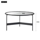 ガラステーブル センターテーブル 丸 北欧 おしゃれ スタイリッシュ ローテーブル シック モダン 強化ガラス リビング センターテーブル ソファサイド 丸型 円形 【納期A】【azm-hit-241】