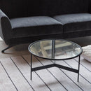 ガラステーブル センターテーブル 丸 北欧 おしゃれ スタイリッシュ ローテーブル シック モダン 強化ガラス リビング センターテーブル ソファサイド 丸型 円形 【納期A】【azm-hit-241】