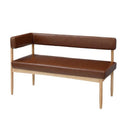 ダイニングベンチ 背もたれ付き 2人掛け コーナータイプ 片肘掛け 【納期A】【azm-hoc-152】