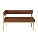 ダイニングベンチ 背もたれ付き 2人掛け コーナータイプ 片肘掛け 【納期A】【azm-hoc-152】