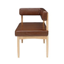 ダイニングベンチ 背もたれ付き 2人掛け コーナータイプ 片肘掛け 【納期A】【azm-hoc-152】