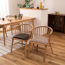 ダイニングチェア 椅子 北欧 おしゃれ ナチュラル アームチェア ウィンザーチェアー 天然木製 背もたれ カフェ風 合わせやすい カントリー クッション座面 単品 【納期A】【azm-hoc-76】