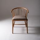 ダイニングチェア 椅子 北欧 おしゃれ ナチュラル アームチェア ウィンザーチェアー 天然木製 背もたれ カフェ風 合わせやすい カントリー クッション座面 単品 【納期A】【azm-hoc-76】