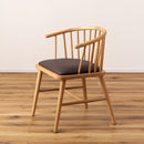ダイニングチェア 椅子 北欧 おしゃれ ナチュラル アームチェア ウィンザーチェアー 天然木製 背もたれ カフェ風 合わせやすい カントリー クッション座面 単品 【納期A】【azm-hoc-76】