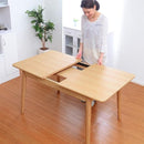 ダイニングテーブル 天板 伸縮 伸長 伸びる 北欧 おしゃれ 4人掛け 【納期A】【azm-hot-511tna】