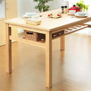 棚付き ダイニングテーブル 木製 北欧調 おしゃれ 135×80cm 【納期A】【azm-hot-522tna】