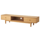 TVボード 幅180cm テレビボード TV台 テレビ台 北欧 木製 シンプル おしゃれ 北欧 ローボード ナチュラル 引き出し 2箇所 収納 オープンスペース 天然木 【納期A】【azm-hot-539】