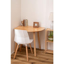 ダイニングテーブル 壁寄せ 1人 小さい 小型 部屋の隅 角 変形 変わった形 ナチュラル 北欧 おしゃれ 一人暮らし ひとり暮らし 木製 テーブル デスク 机 【納期B】【azm-how-001】