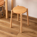 スツール 木製 椅子 おしゃれ 北欧 ナチュラル シンプル 背もたれなし スタッキング可能 重ねられる コンパクト 収納 玄関 リビング 腰掛け チェア 丸型 円形 【納期A】【azm-how-008】