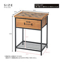 サイドテーブル 引き出し付き 取っ手つき おしゃれ テーブル ソファサイド ベッドサイド ナイトテーブル 収納棚 ラック ナチュラル カントリー デザイン 【納期A】【azm-hrn-180】