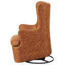 回転チェア ソファ ハイバック パーソナルチェア パーソナルソファ 椅子 一人掛け 1人掛け 茶色 ブラウン チェアー 北欧 おしゃれ フロアチェア ローソファ 【納期A】【azm-hs-67】