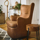 回転チェア ソファ ハイバック パーソナルチェア パーソナルソファ 椅子 一人掛け 1人掛け 茶色 ブラウン チェアー 北欧 おしゃれ フロアチェア ローソファ 【納期A】【azm-hs-67】