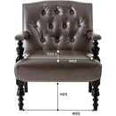 アームチェア 肘掛けつきチェア 肘付きチェア おしゃれ レザー かっこいい 高級感 天然木 椅子 【納期A】【azm-iw-541lbr】