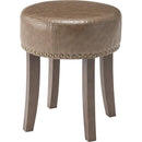 スツール 椅子 腰掛け チェア 天然木製 脚 フェイクレザー アメリカン カジュアル レトロ ビンテージ風 インテリア 【納期B】【azm-iw-557】