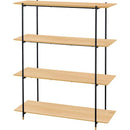 シェルフ 4段 北欧 おしゃれ 木目 ラック 棚 オープンラック 飾り棚 リビング ダイニング カントリー調 ナチュラル デザイン オープンシェルフ 【納期A】【azm-jpb-102】