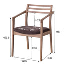 ダイニングチェア 1脚 肘付き 北欧 木製 おしゃれ 【納期A】【azm-jpc-124】