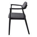 ダイニングチェア 1脚 単品 北欧 モダン カントリー おしゃれ デザイン 椅子 デザイン ひじ掛け 肘付き 都会的 アーバン カーブ 湾曲 黒 ブラック グレー 【納期A】【azm-jpc-212】