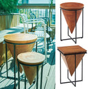 サイドテーブル おしゃれ 北欧  モダン ナチュラル カントリー 木目 スタイリッシュ 木製 円 丸 正方形 スチール 脚 黒 ブラック 天然木 インテリア 【納期A】【azm-jw-102】