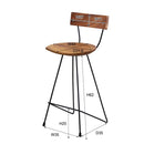 カウンターチェア おしゃれ デザイナーズ 椅子 バーチェア ナチュラル カントリー スタイリッシュ 木製 かっこいい スリム 背もたれ キッチンカウンター向け 【納期A】【azm-jw-109】