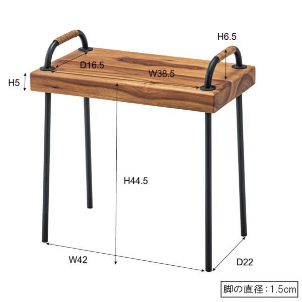 サイドテーブル おしゃれ 北欧 木製 スチール 脚 天然木 テーブル モダン スタイリッシュ 天然木 インテリア 装飾台 ナチュラル カントリー 黒 脚 【納期A】【azm-jw-110】