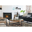 ラウンドテーブル 円形 丸型 センターテーブル 90cm 天然木製 ガラス天板 おしゃれ ローテーブル リビング 北欧 ナチュラル カントリー 応接室 オフィス 店舗 【納期A】【azm-jw-638】