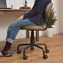 デスクチェア 椅子 オフィスチェア ワークチェア キャスター付き ひじ掛けなし 肘なし レトロ おしゃれ 昇降 高さ変更 【納期B】【azm-kgi-109】