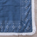 こたつ布団 薄掛け 掛布団 正方形 185×185 青 ブルー ノルディック 北欧 おしゃれ 【納期B】【azm-kk-137】