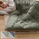 コタツ布団 正方形 190×190cm キルティング リバーシブル 裏表 両面 こたつ掛け布団 撥水 洗える ウォッシャブル ブランケット ミリタリー調 【納期B】【azm-kk-167】