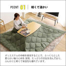 コタツ布団 長方形 190×230cm キルティング リバーシブル こたつ布団 こたつ掛け布団 コタツ掛布団 撥水 洗える ブランケット ミリタリー ライナージャケット風 【納期B】【azm-kk-168】