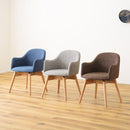 ダイニングチェア 回転 回転式チェア 椅子 北欧 ナチュラル カントリー シンプル 脚 木製 天然木 木目 カジュアル アメリカン 青 ブルー 茶色 ブラウン グレー 【納期A】【azm-krm-020】