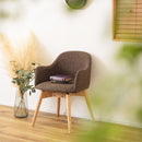 ダイニングチェア 回転 回転式チェア 椅子 北欧 ナチュラル カントリー シンプル 脚 木製 天然木 木目 カジュアル アメリカン 青 ブルー 茶色 ブラウン グレー 【納期A】【azm-krm-020】