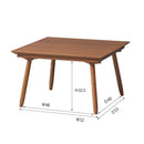 こたつ コタツ テーブル 単品 60×60cm 正方形 センターテーブル ローテーブル リビング 天然木製 石英管 ヒーター 250W シンプル コンパクト ひとり暮らし 【納期A】【azm-kt-211】