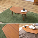 コタツ こたつ テーブル 単品 80×50cm 変型 デザイン おしゃれ アクセント センターテーブル ローテーブル リビングテーブル 天然木製 石英管 ヒーター 【納期A】【azm-kt-213】