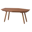 コタツ こたつ テーブル 単品 80×50cm 変型 デザイン おしゃれ アクセント センターテーブル ローテーブル リビングテーブル 天然木製 石英管 ヒーター 【納期A】【azm-kt-213】