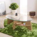 オーバルテーブル 円形 天板 ガラステーブル 楕円形 テーブル ローテーブル ガラス天板 センターテーブル 【納期A】【azm-le-454】