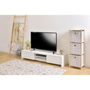 テレビ台 150cm 幅 ローボード おしゃれ 収納 テレビ台 北欧 引き出し 木目調 棚板 可動棚 tv台 tvボード ナチュラル ブラウン 茶色 ホワイト 白 【納期A】【azm-le-455】