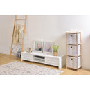 テレビ台 150cm 幅 ローボード おしゃれ 収納 テレビ台 北欧 引き出し 木目調 棚板 可動棚 tv台 tvボード ナチュラル ブラウン 茶色 ホワイト 白 【納期A】【azm-le-455】