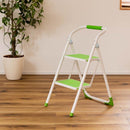脚立 2段 ステップ台 折りたたみ 折り畳み おしゃれ かわいい ステップ オレンジ 黄色 イエロー 緑 グリーン 持ち手 pop ポップ カジュアル 屋内用 リビング 【納期B】【azm-lfs-007】