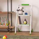 脚立 2段 ステップ台 折りたたみ 折り畳み おしゃれ かわいい ステップ オレンジ 黄色 イエロー 緑 グリーン 持ち手 pop ポップ カジュアル 屋内用 リビング 【納期B】【azm-lfs-007】