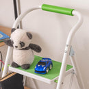 脚立 2段 ステップ台 折りたたみ 折り畳み おしゃれ かわいい ステップ オレンジ 黄色 イエロー 緑 グリーン 持ち手 pop ポップ カジュアル 屋内用 リビング 【納期B】【azm-lfs-007】