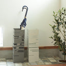 傘立て スリム おしゃれ 屋外 室内 外置き 内置き 北欧 傘たて デザイン お洒落 芸術的 スタイリッシュ 角型 白 ホワイト グレー 【納期B】【azm-lfs-180】