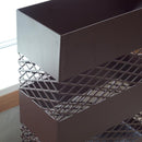 傘立て おしゃれ 屋外 室内 外置き 内置き 北欧 傘たて デザイン お洒落 メッシュ スチール スタイリッシュ 角型 白 ホワイト ブラウン 茶色 【納期B】【azm-lfs-182】