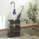 傘立て おしゃれ 屋外 室内 外置き 内置き 北欧 傘たて デザイン お洒落 メッシュ スチール スタイリッシュ 角型 白 ホワイト ブラウン 茶色 【納期B】【azm-lfs-182】