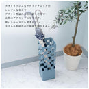 傘立て おしゃれ スリム スチール 外置き 屋外 屋内 玄関 北欧 安定感 水受け トレー ブルー 青 黒 ブラック モダン スタイリッシュ デザイン アート チェック柄 【納期B】【azm-lfs-183】