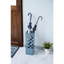 傘立て おしゃれ スリム スチール 外置き 屋外 屋内 玄関 北欧 安定感 水受け トレー ブルー 青 黒 ブラック モダン スタイリッシュ デザイン アート チェック柄 【納期B】【azm-lfs-183】