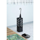 傘立て おしゃれ スリム スチール 外置き 屋外 屋内 玄関 北欧 安定感 水受け トレー ブルー 青 黒 ブラック モダン スタイリッシュ デザイン アート チェック柄 【納期B】【azm-lfs-183】